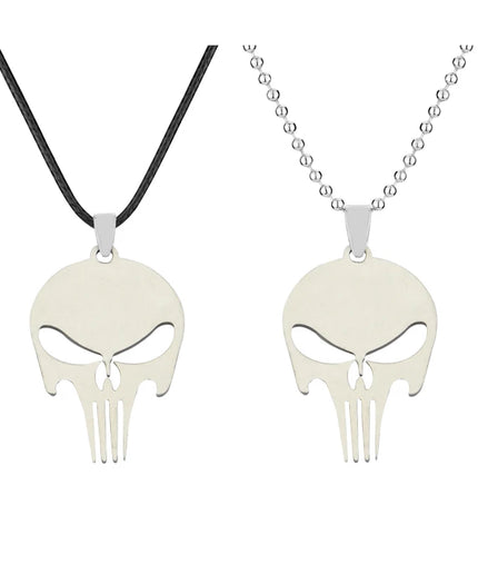 Stainless Steel Punisher Skull Necklace – Dark Knight Jewelry