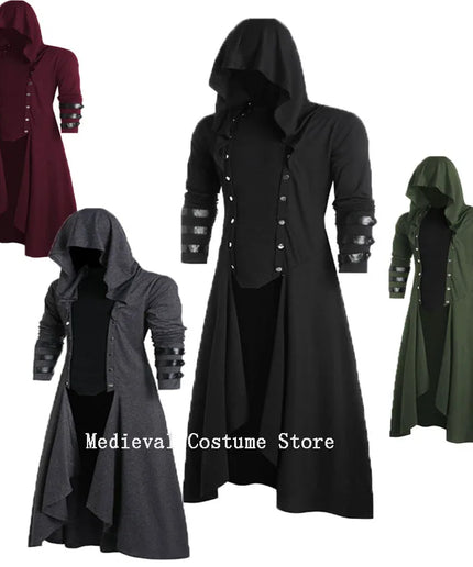 Medieval Victorian Gothic Steampunk Tailcoat – Men's Tuxedo Trench Coat