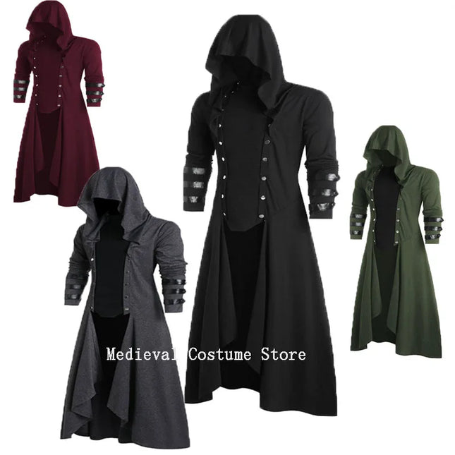 Medieval Victorian Gothic Steampunk Tailcoat – Men's Tuxedo Trench Coat