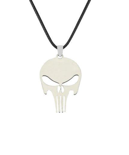 Stainless Steel Punisher Skull Necklace – Dark Knight Jewelry