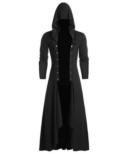 Men's Retro Steampunk Gothic Cloak Trench Coat