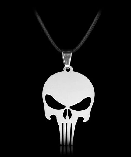 Stainless Steel Punisher Skull Necklace – Dark Knight Jewelry