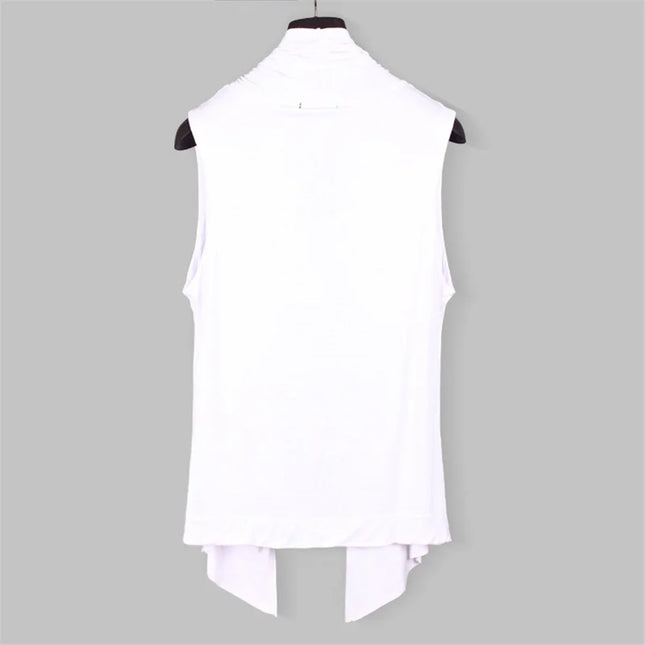 Men's Summer Sleeveless Vest Long Cardigan – Punk Streetwear Cape