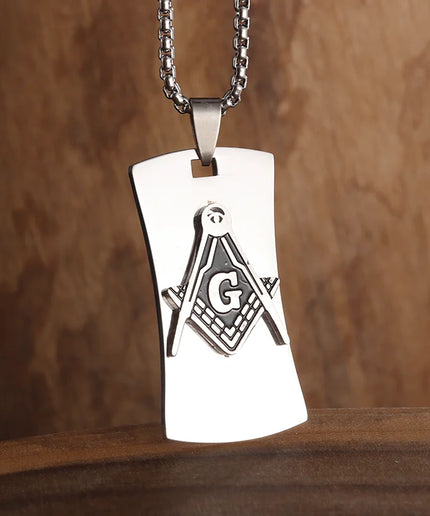 Assassin's Creed Ezio Pendant Necklace – Stainless Steel, Freemasonry Style