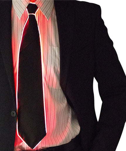 Men's Neon LED Glowing Tie – Luminous Party Stage Prop