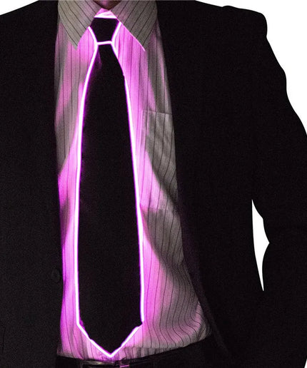 Men's Neon LED Glowing Tie – Luminous Party Stage Prop