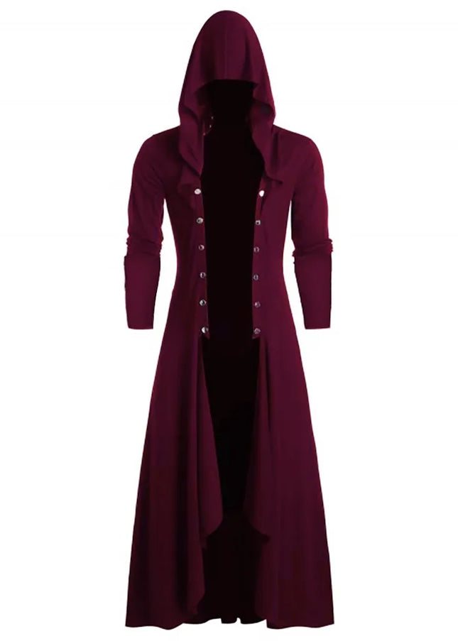 Men's Retro Steampunk Gothic Cloak Trench Coat