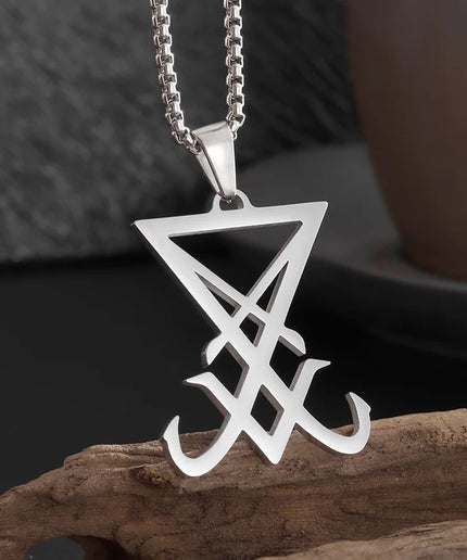 Inverted Pentagram Pendant Necklace – Stainless Steel Gothic Jewelry