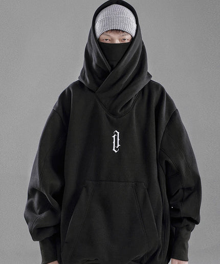 Embroidery Turtleneck Hoodie – Japanese Ninja Streetwear