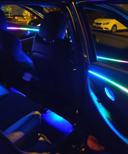 64 RGB Color Car Interior LED Ambient Light – Acrylic Light Guide, 18/10/6 in 1