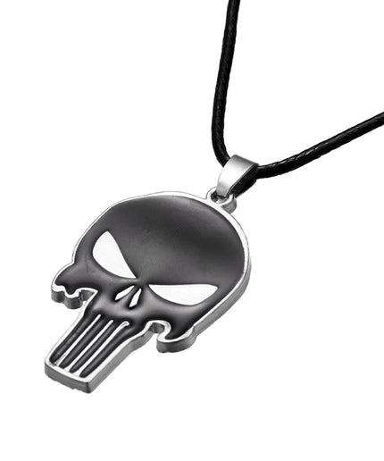 Stainless Steel Punisher Skull Necklace – Dark Knight Jewelry