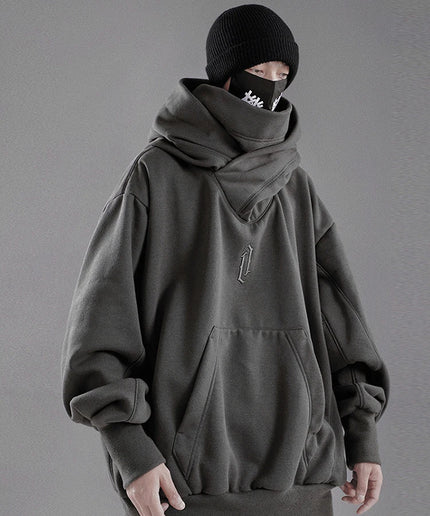 Embroidery Turtleneck Hoodie – Japanese Ninja Streetwear