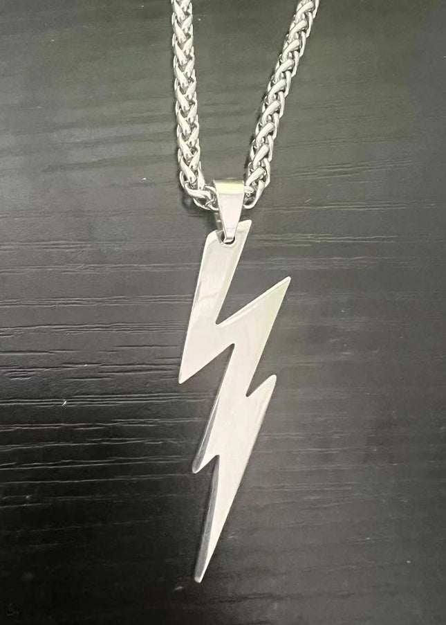 HNSP Bat Flash Pendant – Stainless Steel Necklace for Men