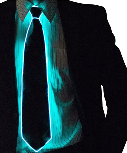 Men's Neon LED Glowing Tie – Luminous Party Stage Prop