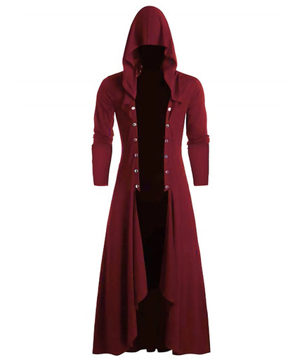 Men's Retro Steampunk Gothic Cloak Trench Coat