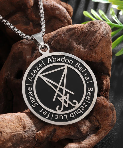 Inverted Pentagram Pendant Necklace – Stainless Steel Gothic Jewelry