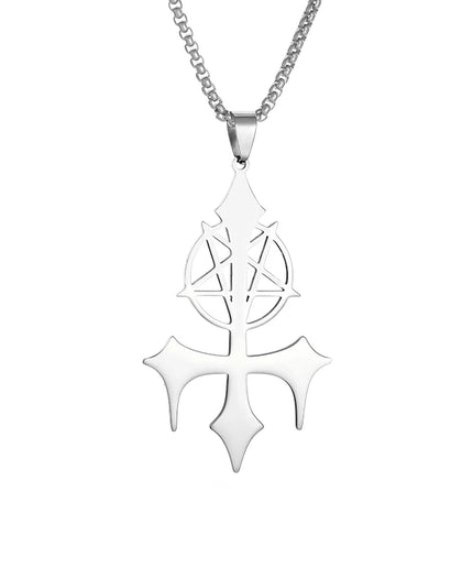 Inverted Pentagram Pendant Necklace – Stainless Steel Gothic Jewelry