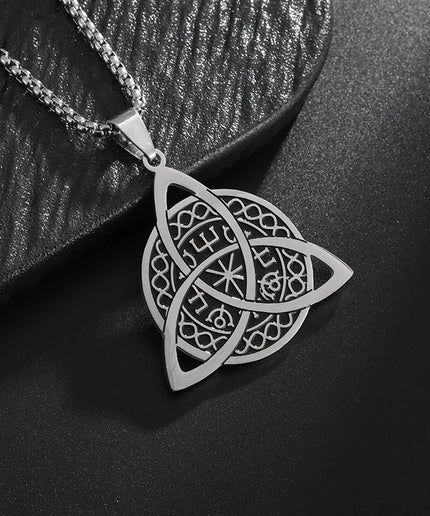 Inverted Pentagram Pendant Necklace – Stainless Steel Gothic Jewelry