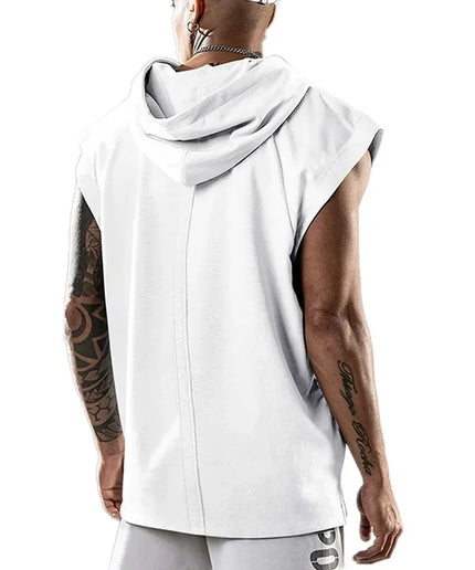 Men's Fitness Sleeveless Hooded Vest – Casual Loose Tank Top