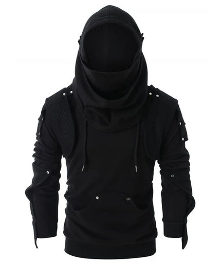 Gothic Medieval Assassin Hoodie – Men's Halloween Retro Streetwear