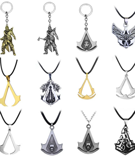 Assassins Ezio Cosplay Pendant – Metal Alloy Cross Necklace for Men & Women