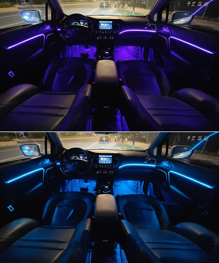 64 RGB Color Car Interior LED Ambient Light – Acrylic Light Guide, 18/10/6 in 1