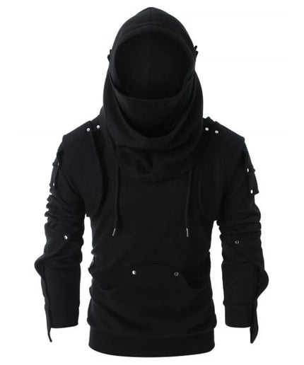 Gothic Medieval Assassin Hoodie – Men's Halloween Retro Streetwear