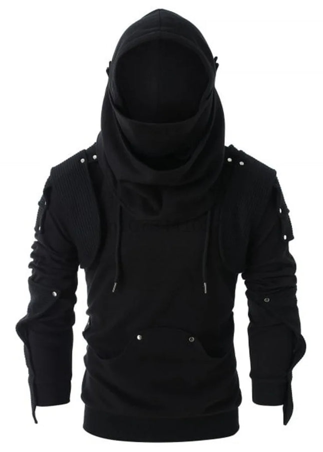 Gothic Medieval Assassin Hoodie – Men's Halloween Retro Streetwear