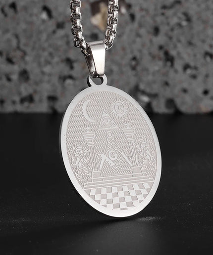 Assassin's Creed Ezio Pendant Necklace – Stainless Steel, Freemasonry Style