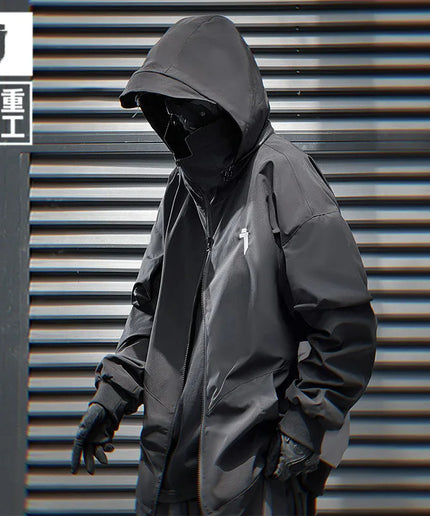 11 BYBB'S DARK 2024 Men's Functional Windbreaker Jacket – Tactical Patchwork Streetwear