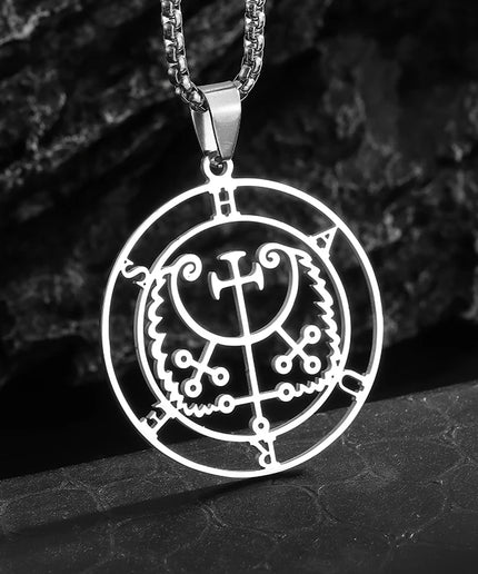 Inverted Pentagram Pendant Necklace – Stainless Steel Gothic Jewelry