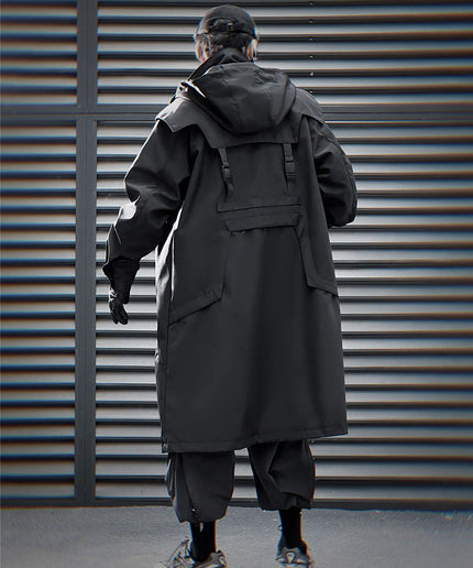 11 BYBB'S DARK Men's Tactical Trench Jacket – 2024 Winter Punk Techwear Coat