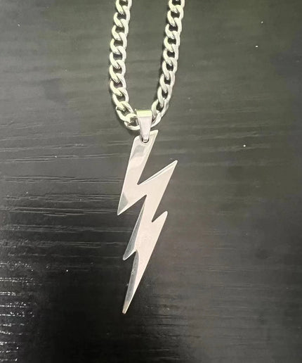 HNSP Bat Flash Pendant – Stainless Steel Necklace for Men