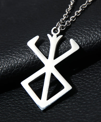 Berserk Anime Logo Necklace – Stainless Steel Guts Sword Pendant