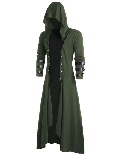 Men's Retro Steampunk Gothic Cloak Trench Coat