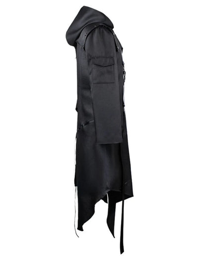 Gothic Long Sleeve Hooded Jacket – Men’s Halloween Cosplay Vintage Costume