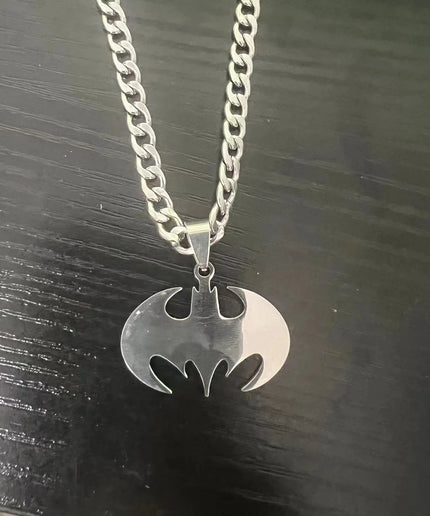 HNSP Bat Flash Pendant – Stainless Steel Necklace for Men