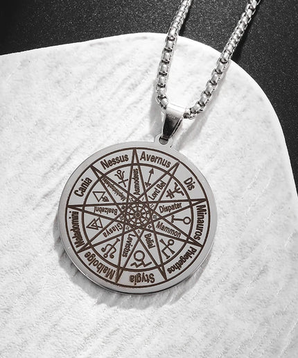 Inverted Pentagram Pendant Necklace – Stainless Steel Gothic Jewelry