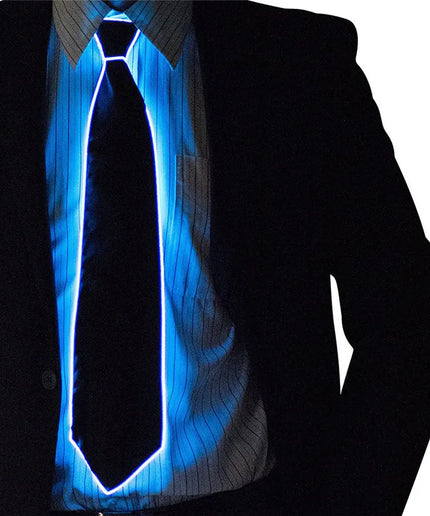 Men's Neon LED Glowing Tie – Luminous Party Stage Prop