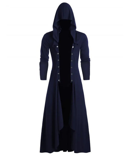 Men's Retro Steampunk Gothic Cloak Trench Coat