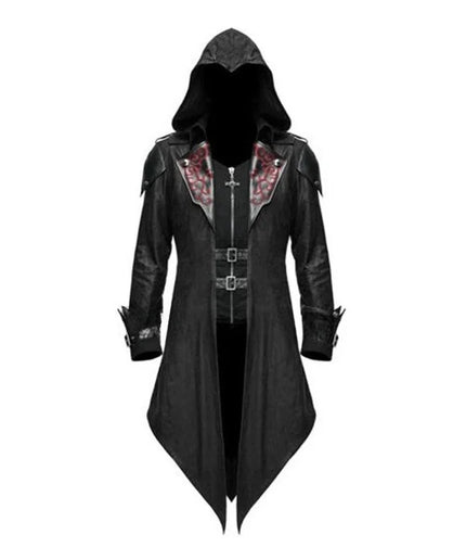 2 Color Assassin Cosplay Medieval Man Streetwear Hooded Jackets Outwear Costume Edward Assassins Creed Halloween Costume