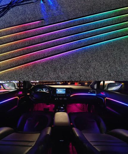 64 RGB Color Car Interior LED Ambient Light – Acrylic Light Guide, 18/10/6 in 1