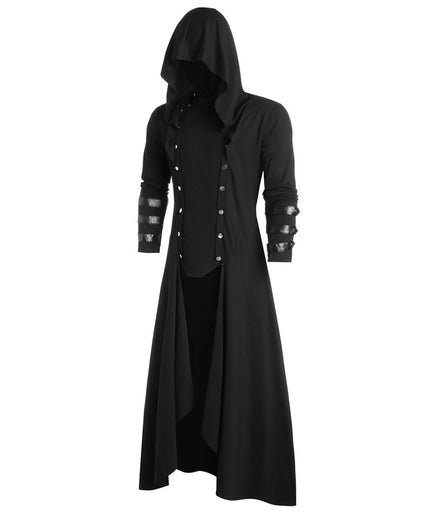 Men's Retro Steampunk Gothic Cloak Trench Coat