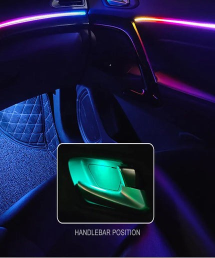 64 RGB Color Car Interior LED Ambient Light – Acrylic Light Guide, 18/10/6 in 1