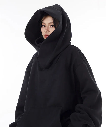 Autumn Ninja Turtleneck Hoodie – Y2K Vintage Fleece Sweatshirt