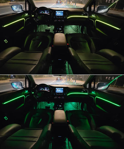 64 RGB Color Car Interior LED Ambient Light – Acrylic Light Guide, 18/10/6 in 1