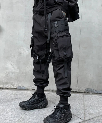 Men's Techwear Cargo Pants – Multi-Pocket, Bandage Tactical Joggers