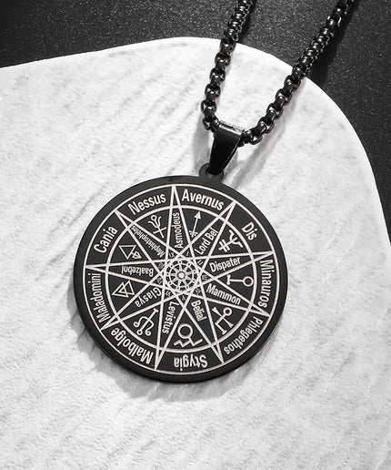 Inverted Pentagram Pendant Necklace – Stainless Steel Gothic Jewelry